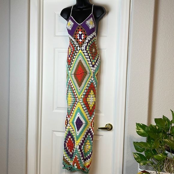 Dresses & Skirts - 𝅺CROCHETED Multicolor Maxi Dress